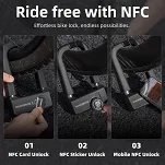 Zapięcie U-lock Rockbros RBNS1 SMART z czytnikiem NFC - 2