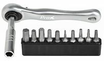 Klucz grzechotka Prox KIT-15 - kieszonkowa 105mm, przedlużka, bity - 2