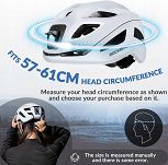 Kask rowerowy Rockbros ZK-077 z zintegrowanym oświetleniem 360°, white - 27