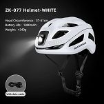Kask rowerowy Rockbros ZK-077 z zintegrowanym oświetleniem 360°, white - 2