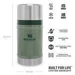 Termos obiadowy stalowy Stanley LEGENDARY CLASSIC  0,7L - Zielony - 3