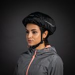 Pokrowiec na kask rowerowy CHIBA z osłoną szyi, czarny - 4