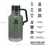 Termos, butelka  na piwo CLASSIC GROWLER - zielona 1,9L / Stanley - 3