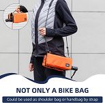 Podręczna torebka na ramę roweru Rockbros 071 orange 2x1L - 9