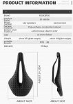 Karbonowe siodełko sportowe 3D Rockbros LF0134 - 8