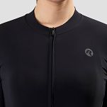 Damska koszulka kolarska Rogelli SIGNATURE z tkaniny premium - czarna - 5