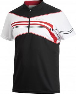 _ Koszulka rowerowa męska CRAFT Active Bike Loose Fit - czarno-czerwona