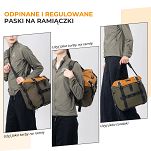 Rozszerzana torba rowerowa na kierownicę Rockbros W019, 13,5–24 l, wodoodporna - 6