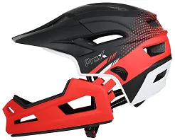 Kask z odpinaną szczęką Prox CAGE II – czerwono-czarny (55-62cm)