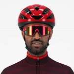 Kask rowerowy Rogelli PUNCTA z błyszczącą powierzchnią czerwony L-XL 58-62 cm - 3