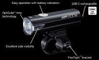 Zestaw lamp CatEye AMPP 400S HL-EL084SRC / NANO 60 TL-LD830 - 16