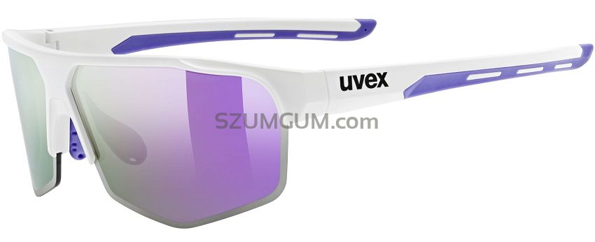 Okulary sportowe UVEX Axos set - white matt / mirror purple