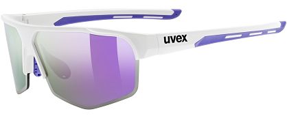 Okulary sportowe UVEX Axos set - white matt / mirror purple