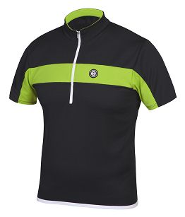 Męska koszulka na rower Etape FACE - czarny z zielonym- Rozmiar S