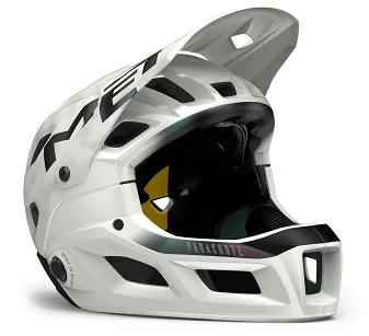 Kask z odpinaną szczęką MET Parachute MCR MIPS - white iridescent matt