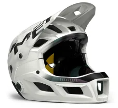 Kask z odpinaną szczęką MET Parachute MCR MIPS - white iridescent matt