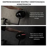 Inteligętny kask Rockbros ZK-031 titanium – zdalnie sterowane oświetlenie i kierunkowskazy - 6