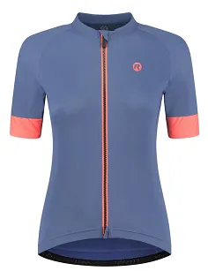 Damska koszulka rowerowa Rogelli MODESTA, niebieski/coral