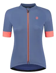 Damska koszulka rowerowa Rogelli MODESTA, niebieski/coral