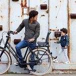 Siedzenie na bagażnik Urban Iki Junior SET key lock - Black/Brown - 8