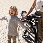 Siedzenie na bagażnik Urban Iki Junior Black/Brown SET key lock - 11