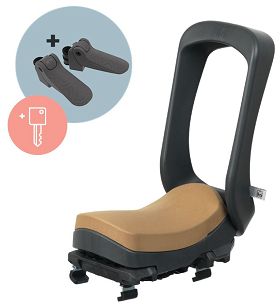 Siedzenie na bagażnik Urban Iki Junior SET key lock - Black/Brown