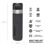 Termiczna butelka na wodę Stanley QUICK FLIP 0,7L - czarna Black 2.0 - 4