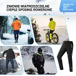 Spodnie sportowe zimowe Rockbros YPK044 ocieplane i wiatroszczelne - 6