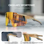 Okulary z fotochromem Rockbros SP323 - żółty słonecznikowy - 4