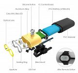 Super mocna lampa przednia Gaciron V9 1800 Lum USB + włącznik - 8