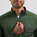 Bluza / koszulka rowerowa z długim rękawem Rogelli ESSENTIAL DWR II  - zielona khaki - 5