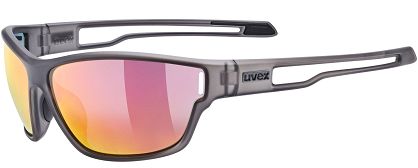 Okulary sportowe UVEX Sportstyle 806 - smoke matt / mirror red