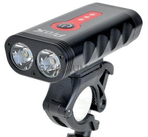 Lampa przód PROX SIRIUS 2xCREE XP-G3, 900Lm, 5200mAh, USB