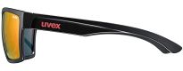 Okulary UVEX LGL 29 - black matt / mirror red - 4