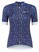 Damska koszulka rowerowa Rogelli LILY, niebiesko-biała