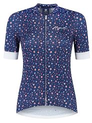 Damska koszulka rowerowa Rogelli LILY, niebiesko-biała