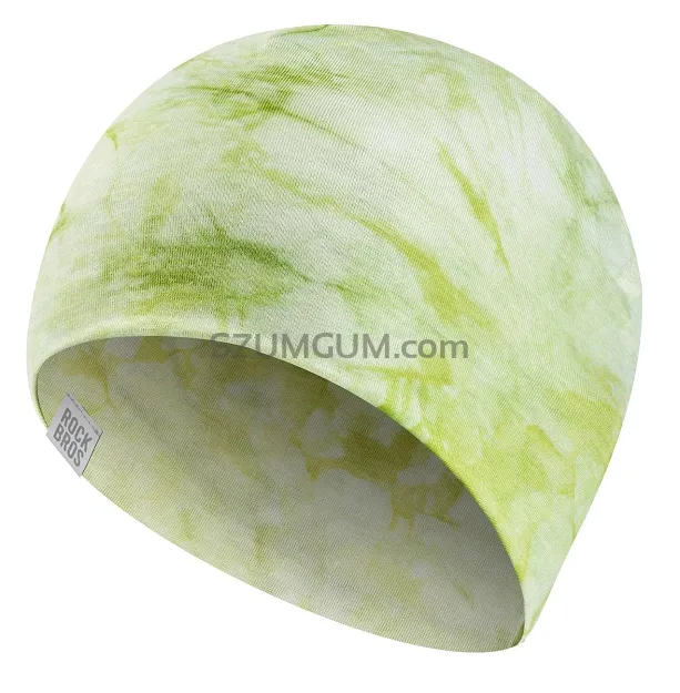 Dwustronna czapka sportowa Rockbros YDM004 z Tencelu i wełny merino - imonkowy / jasnozielony