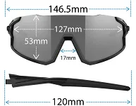Okulary TIFOSI STASH CLARION black orange fade (3szkła 15% Orange, 41,4% AC Red, 95,6% Clear) - 5