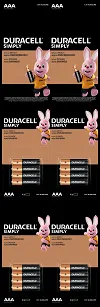 Baterie LR03 Duracell AAA alkaline Standard 16 szt. blister