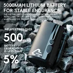 Pompka akumulatorowa Rockbros QJCQBM1 - 150 psi / 5000 mAh / LCD - 12