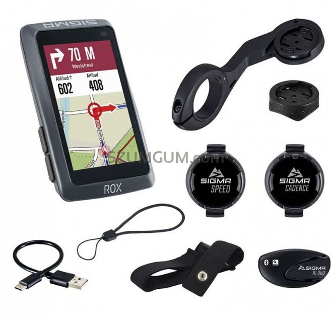 Nawigacja Sigma ROX 12.1 EVO SENSOR SET - czarny (z czujnikiem prędkości, kadencji i pulsu)