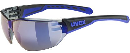 Okulary sportowe UVEX Equate - black-blue matt / mirror blue