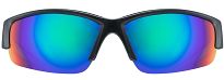 Okulary sportowe UVEX Sportstyle 215 - black matt green / mirror green - 2