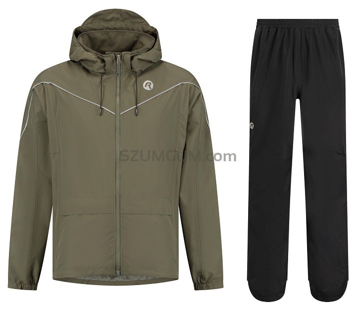 Zestaw przeciwdeszczowy Rogelli Essential Commuter Unisex zielony/czarny