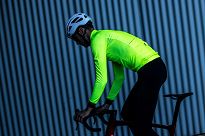 Bluza rowerowa Rogellii CORE z oddychającymi bokami, odblaskowo żółto-czarna - 10