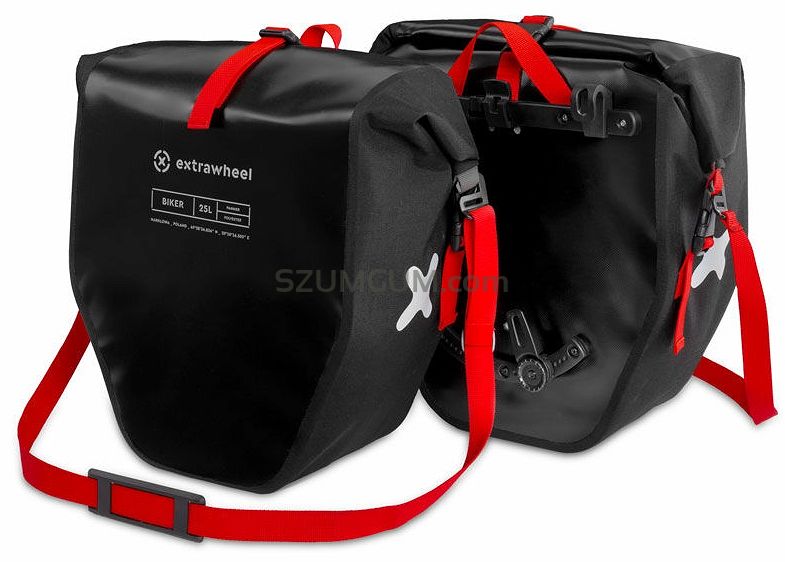 Sakwy rowerowe tylne Extrawheel Biker Pro Polyester 50L Czarne