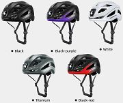 Kask rowerowy Rockbros ZK-077 z zintegrowanym oświetleniem 360°, titan - 4