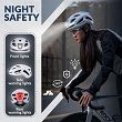 Kask rowerowy Rockbros ZK-077 z zintegrowanym oświetleniem 360°, titan - 24