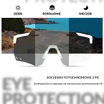 Okulary z fotochromem Rockbros SP323 - biało-turkusowe - 2