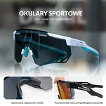 Okulary z fotochromem Rockbros SP323 - biało-turkusowe - 3